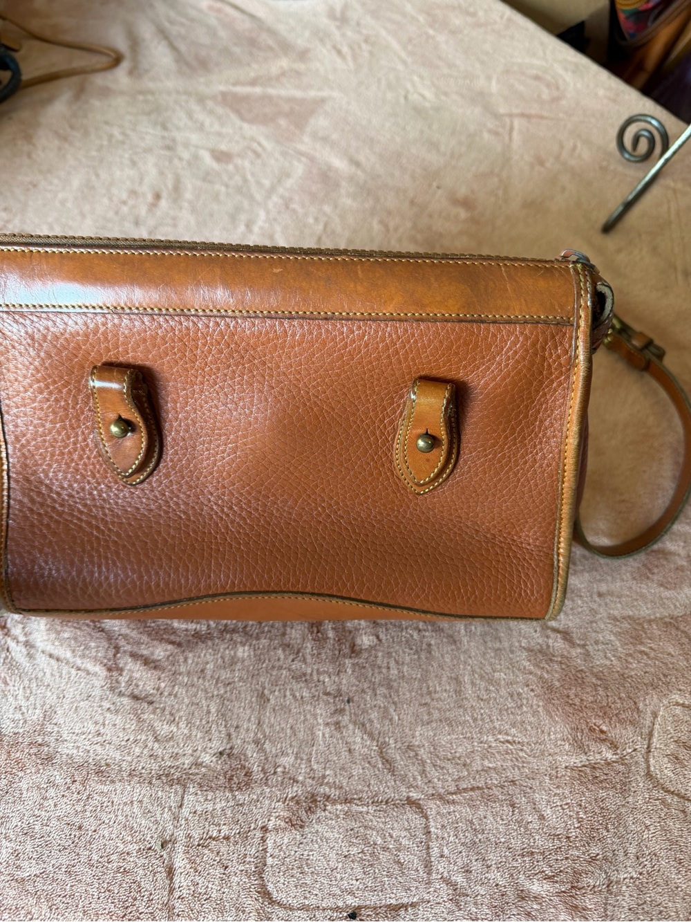 Dooney & Bourke Chestnut Leather Crossbody Bag
